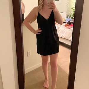 Zara black slip dress